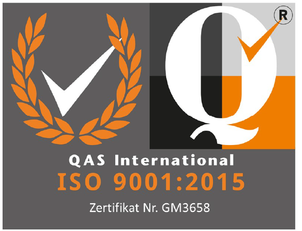 ZNAPP - QAS International DE ISO 9001:2015 Zertifikat